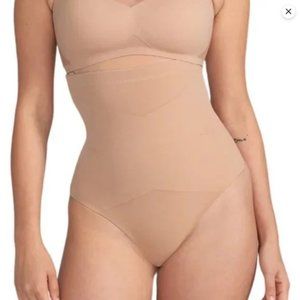 Honeylove High Waisted Superpower Thong Pant Sand Beige Size S NWT